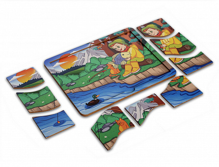 Двухслойный смарт-пазл "Рыболов"