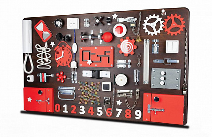 Бизиборд «Черное и красное»