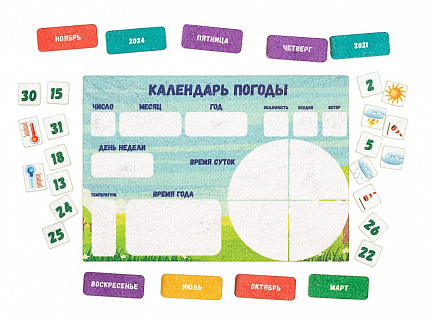 Календарь погоды фетр (75дет)