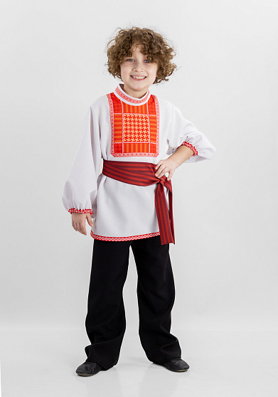 Белорусская рубаха с поясом для мальчика