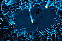 Панель Разноцветная Гроза подвесная фиброоптическая "Облако"