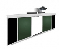 Рельсовая система 3000х1000(1500х1000) комби (боковые: черный, центр: зеленый)