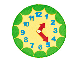 Дидактический коврик "Часики из фетра "Тик Так"