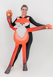 Лиса ростовая кукла из фетра для взрослого / 130 см.