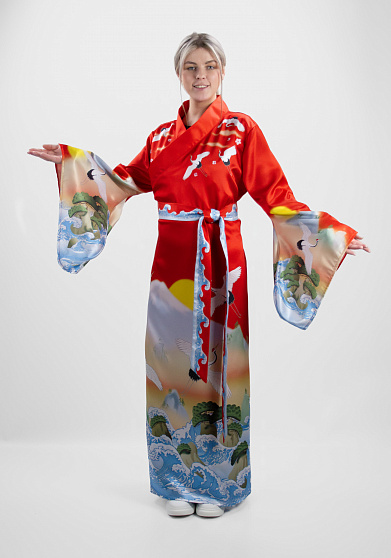 Китайский Японский костюм кимоно для взрослого