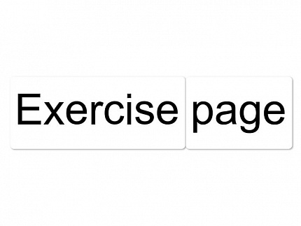 Магнитные карточки "Exercise page"