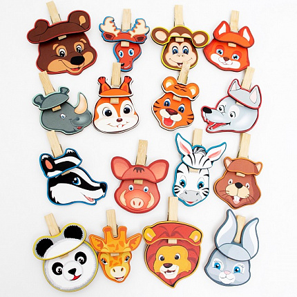 Игра с прищепками Чьи уши №2