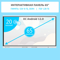 Интерактивная панель EDFLAT 65 LT01, ОС Android 12.0