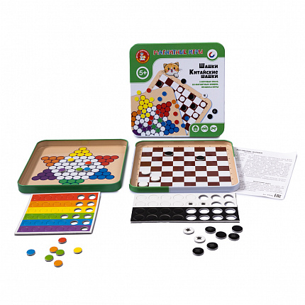 Магнитная игра в жестяной коробочке «Китайские шашки»