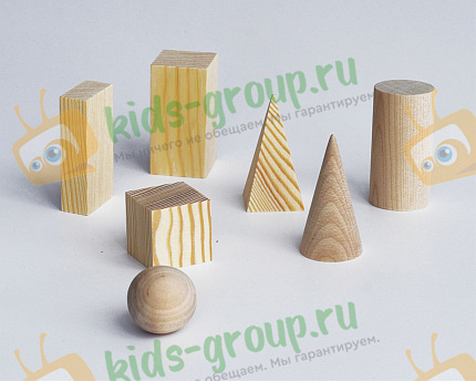 Набор деревянных геометрических фигур 7 штук