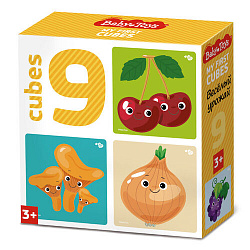 Кубики пластмассовые "Веселый урожай" 9 шт Baby Toys