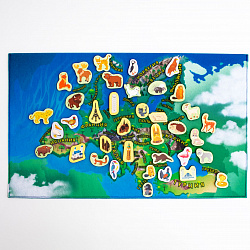 Обучающая игра из фетра карта "Европы"