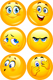 Набор эмоций "Смайлики" 6 шт