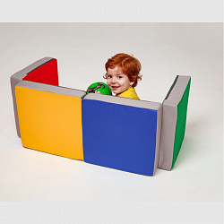 Пуфик раскладной, конфигурация "Змейка", 4 секции, Магматик