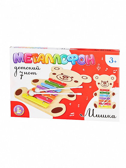 Металлофон детский "Мишка" 7 нот