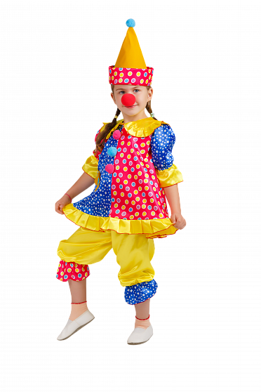 Карнавальный костюм детский "Клоунесса Лола"