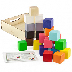 Набор "Цветные кубики + карточки" СРЕДНИЕ