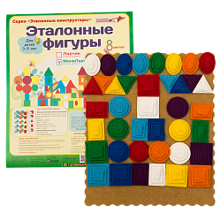 Эталонные фигуры МиниЛарчик (ковролин, 8 цветов), Игры Воскобовича