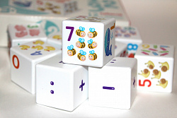 Кубики "Кубики для умников. Учимся считать" 12 шт (без обклейки)