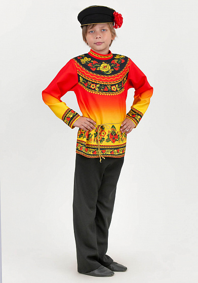 Русский народный костюм для мальчика Хохлома Узорная