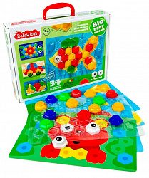 Мозаика для самых маленьких "Рыбка" d40/4 цв/34 эл Baby Toys