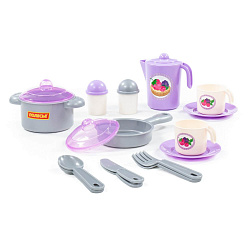 Набор детской посуды Настенька на 2 персоны 18 элементов