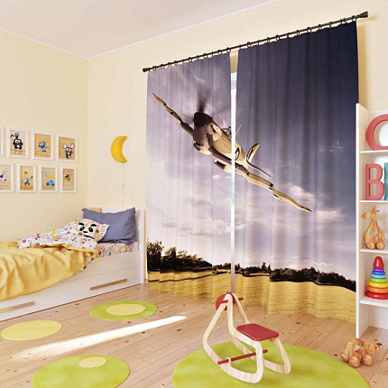 Комплект фотоштор. Самолет