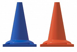 Набор конусов сигнальных 33 см (6 голубых + 6 оранжевых)