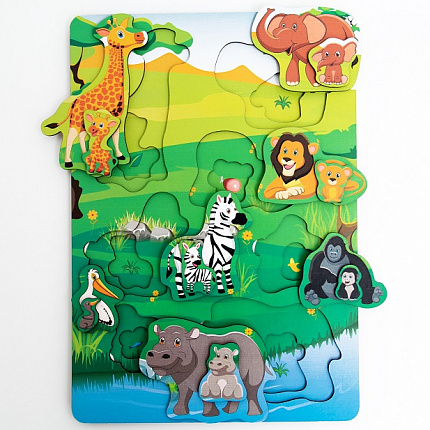 Владыш многоуровневый Дикие животные и птицы