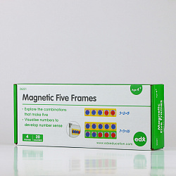 Счетное поле "5" магнитное 4 шт., 20 2-х цветных счетных фишек