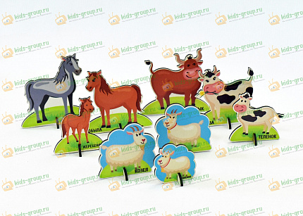 Набор фигурок ДОМАШНИЕ ЖИВОТНЫЕ 10-15 см