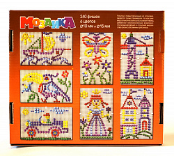 Пластмассовая мозаика для детей (240 элементов и 2 поля)