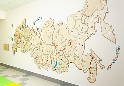 Настенная панель Карта России, 580 х 250 см