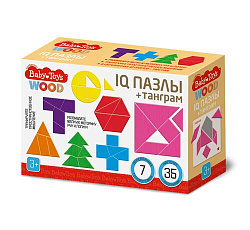 Игра головоломка деревянная "IQ Пазлы+Танграм" Baby Toys Wood