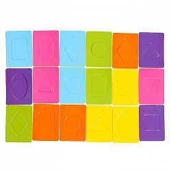 Обучающий набор «Карточки Сегена. Простые цвета», 18 карточек, материал EVA, по методике Монтессори