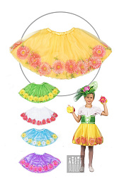 Цветочная фантазия Юбка для девочки 4