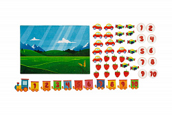 Паровоз с цифрами фетр (51дет.)