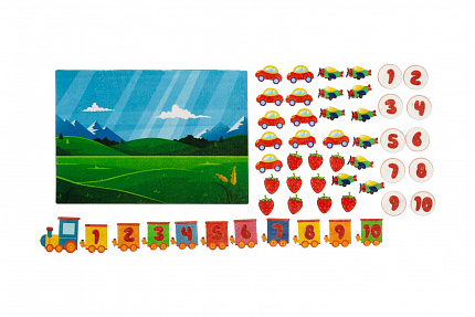 Паровоз с цифрами фетр (51дет.)