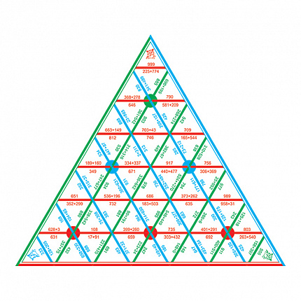 Математическая пирамида Сложение до 1000