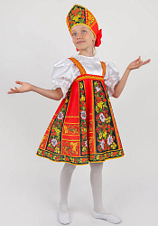 Русский народный костюм для девочки Хохлома Задорная