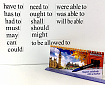 Набор магнитных карточек "Modal verbs" (маленький размер)