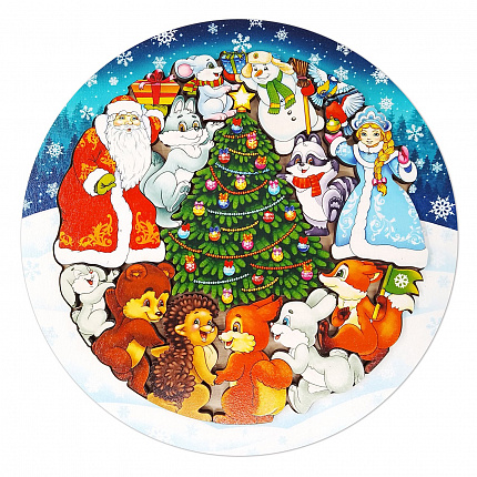 Зоопазл "Новогодняя сказка" 15 деталей (дерево)