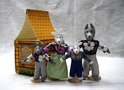Театр «Волк и козлята» с домиком, 4 персонажа