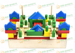 Конструктор детский "Строитель" настольный 95 элементов.  Программа «Дом Радости» Крыловой Н.М.