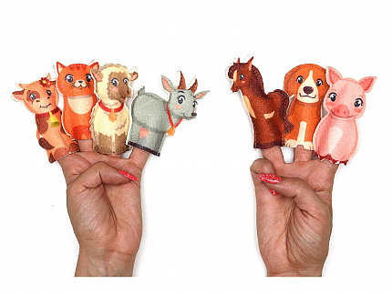 Пальчиковый театр Домашние животные фетр (7дет)