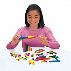 Палочки Кюизенера (соединяющиеся с засечками, комплект для группы до 3 человек, 74 элемента)