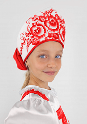 Гжель Осень расписной кокошник для девочки