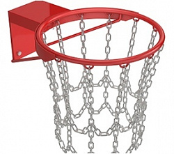 Кольцо баскетбольное антивандальное с сеткой из цепей