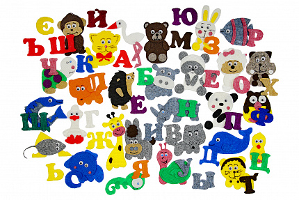 Азбука с картинками с игровым полем (61дет)