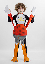 Гусь белый ростовая кукла из фетра для детей / 100 см.